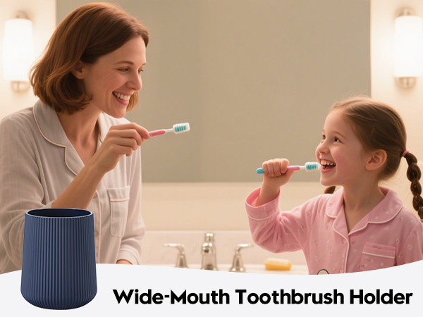blue toothbrush holder