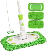 ZHAYAO Sweeper Mop System with 3 Reusable Microfiber Mop Pads | Dry and Wet Multi Surface Floor C...