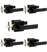 Probrico Privacy Black Door Handle Non-Slip Grip, Heavy Duty Interior Door Handles for Bathroom B...