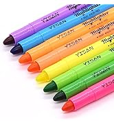 YISAN Bible Highlighters No Bleed,Gel Highlighter,Dry Highlighters,Crayon Marker Pens for Bible S...