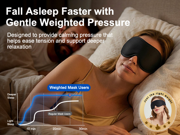 fall asleep faster eye masks for men and women,gravity weighted eye mask for sleeping,heavy eye