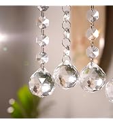 IndianShelf 10 Strand- 10 Crystal Drop and 100 Beads Clear Chandelier Replacement Glass Christmas...