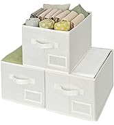 GRANNY SAYS Closet Organizer Bins with Label Holder, Fabric Storage Baskets, Foldable Storage Bin...