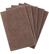 Heavy Duty XL Brown Scouring Pads. 6x9 in 5 Pack of Scrubber Tools for Cleaning Stainless Steel P...