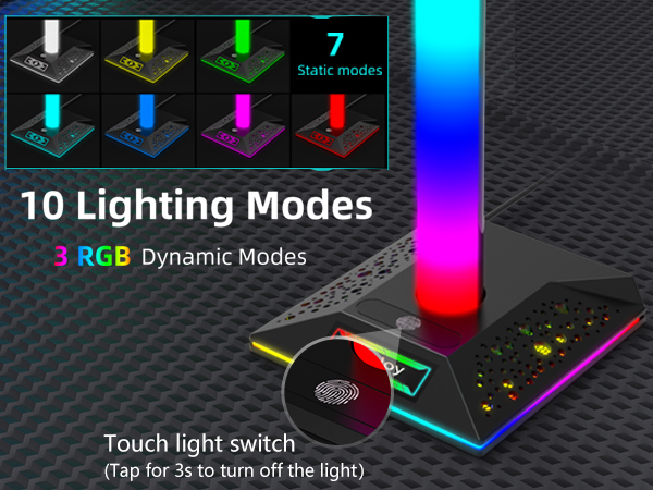 rgb headset stand