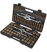 HURRICANE 86-Piece SAE & METRIC TAP & DIE SET, GCr15 Steel Threading Tool Kit with 78 Taps & Dies...
