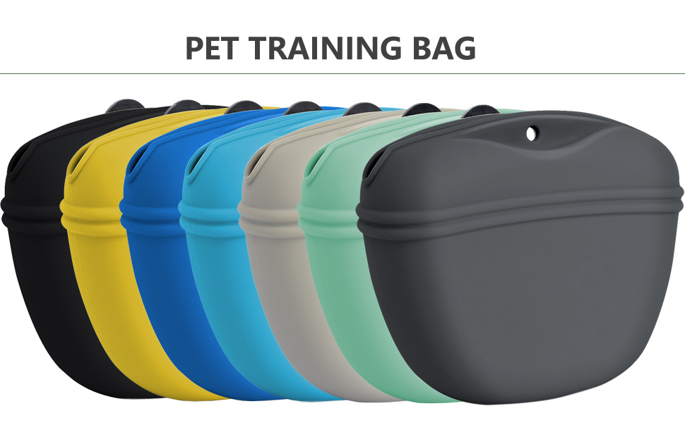 dog clicker silicone dog treat pouch for training clicker training for dogs dog treat bag