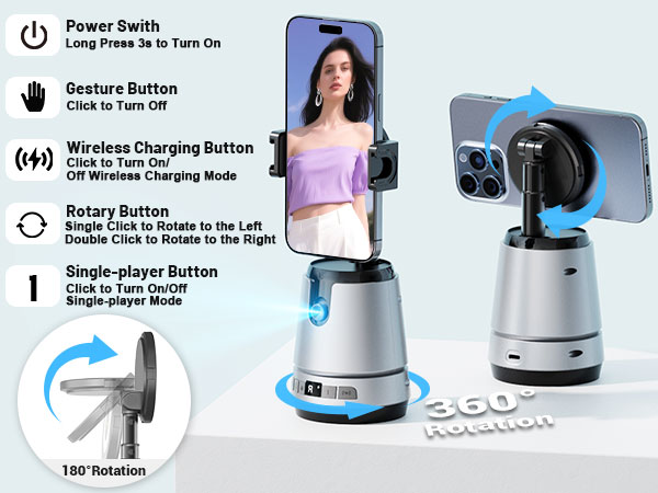 Auto Face Tracking Tripod with Stand