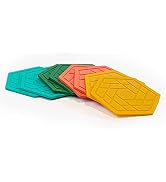 Shinemade Drink Coasters, Set of 8 - Easy Coasting Extra Thick Premium Silicone Barware (Variety ...