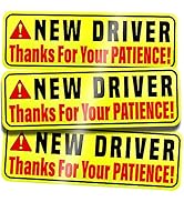 ASSURED SIGNS New Driver Magnet for Car – 3pcs – 9.72" by 3.24" - Please Be Patient New Driver Ma...