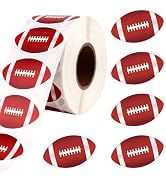 1200Pcs Football Stickers Roll Waterproof Football Helmet Stickers Sports Ball Cutouts for Kids W...