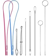 Drawstring Threader Set,9Pcs Drawstring Threader Tool Flexible Drawstring Threaders,Stainless Ste...