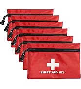 AOUTACC 6 Pack Empty First Aid Bag, Mini Travel Empty First Aid Kit Pouch Bag for Emergency at Ho...
