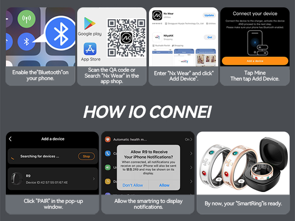 Smart Ring for iPhone & Android