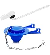 Toilet Handle Replacement Kit Front Mount with 2-Inch Toilet Flapper Replacement, Toilet Stopper ...