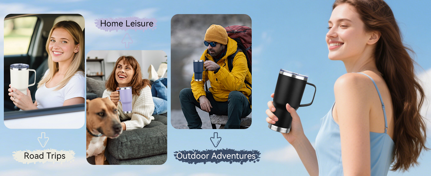 travel coffee mug with handle widely use