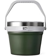 COKTIK 7L Vacuum Insulated Ice Bucket with Lid,Large capacity Stainless Steel Beverage Bucket for...
