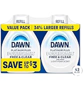 Dawn Powerwash Spray Refill, Dish Soap, Dishwashing Liquid, Free & Clear, 2 Refills, 43 Fl Oz