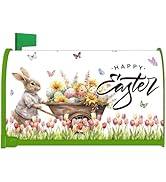 Inisajace Easter Magnetic Mailbox Cover - Bunny and Egg Basket Happy Easter Magnetic Mailbox Cove...