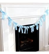 Bow Garland Banner - 10Pcs Pre-Strung Satin Bows for Baby Shower, Birthday, Bridal Shower, Weddin...