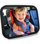 Funbliss Baby Car Mirror for Rear Facing Seat,360° Rotation, Safety Certified Shatterproof Acryli...