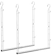 Supforce Hanging Closet Rod Stainless Steel, 2 Pack Adjustable Height & Width Closet Rod Extender...