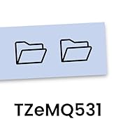 Brother Genuine P-touch TZeMQ531 Label Tape in cardboard pack: Black on Pastel Blue 12mm