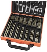 ENERTWIST Cobalt Drill Bit Set, 99Pcs HSS Twist Jobber Drill Bits,135° M35 Metric Drill Bits for ...