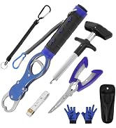 Ehowdin Fishing Tool Set, Fishing Pliers & Hook Remover,Fish Gripper with Weight Scale,Fish Ruler...
