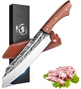ROCOCO Feather Viking Boning Knife Butcher Meat Cleaver for Meat Cutting Stainless Steel Birthday...