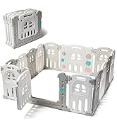 Play22 Foldable Baby Playpen 14 Panel - Kids Activity Center - Play Yard for Babies - Safety Gate...