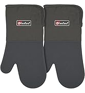 Yutat Silicone Oven Mitts, Oven Gloves with Non-Slip Silicone, 600 Degree Heat Resistant, Soft Co...