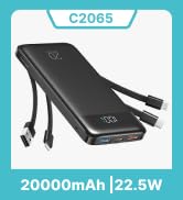 chamrast portable charger 20000mAh fast charging