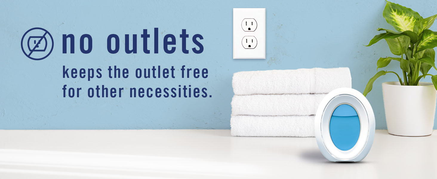 No outlets, keeps the outlet free for other necessities -D