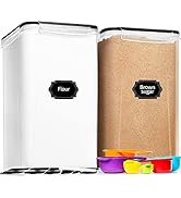 CEKEE Extra Large Food Storage Containers with Lids (6.5L |220 OZ| 2PCS) for Flour, Sugar, Rice, ...
