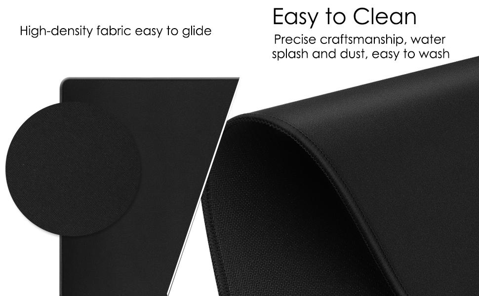 High-density fabric spill-resistant gaming mouse pad
