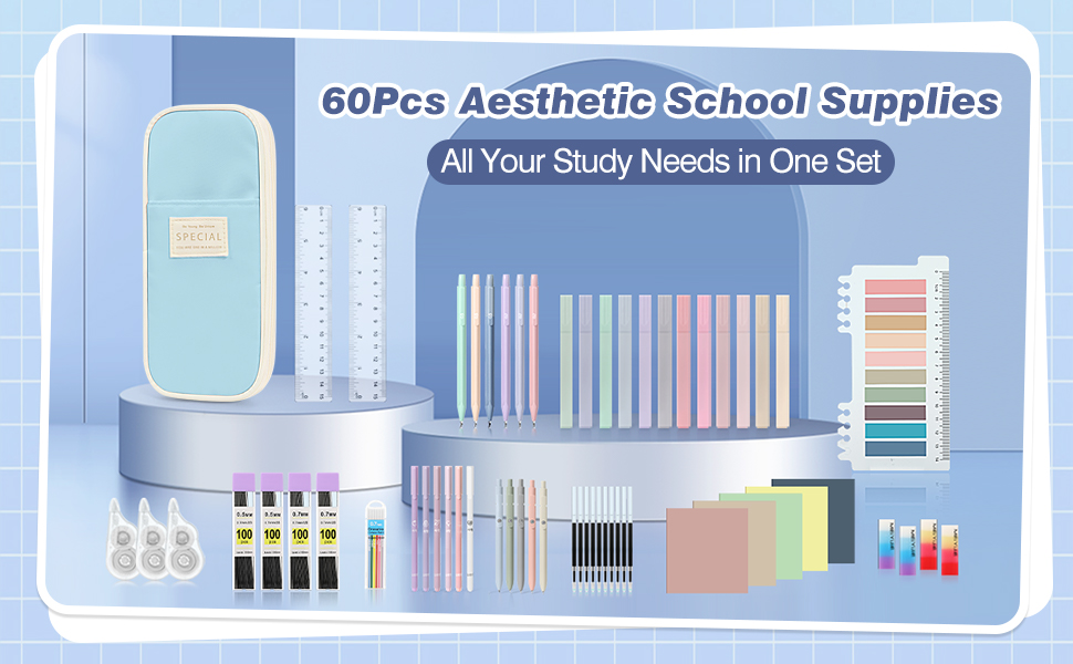 pencil case with supplies
