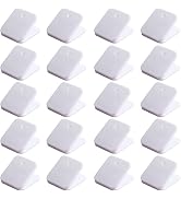 GANPUB 20Pcs White Plastic Chip Bag Clips Sealing Food Clips Snack Bag Clips Photo Clips Binder C...