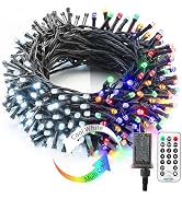 Brizled Color Changing Christmas Lights, 65.67ft 200 LED Cool White & Multicolor Christmas Lights...
