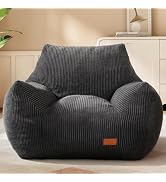 Vellorise Big Bean Bag Chair for Adults & Kids, Ultra Soft Living Room Bean Bag with Armrests, St...