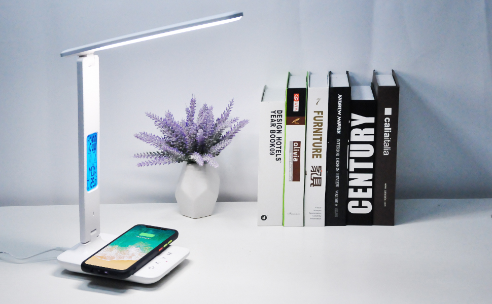 desk lamp office lamp study lamp reading lamp desk light wireless charger usb charging port
