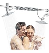 Voolan Dual Shower Head for Couples, High Pressure Rain Double Showerhead with Adjustable Slider,...