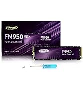 Fikwot FN950 2TB NVMe SSD M.2 2280 PCIe Gen4x4, Up to 4800MB/s, Internal Solid State Drive, Confi...