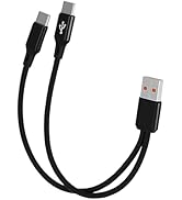 UCEC USB-C Splitter 2 in 1, 0.66FT Short Dual USB C Cable, USBC Multi Charging Cable Type C Wire ...