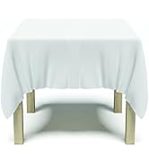 Nouvelle Legende Tablecloth Commercial Grade, 52 by 52 Inches, White