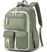 mibasies School Backpack for Teen Girls: 17.9 IN Backpack for Women with Laptop Compartment for M...