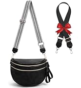 CEUTNIZ Brown PU Leather Bum Bags for Women Crossbody Sling Bag Large Fanny Pack Trendy Leather B...