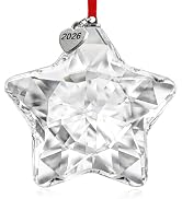 H&D HYALINE & DORA Christmas Ornaments Crystal Star Hanging Ornament 2026 Crystal Sun Catcher for...