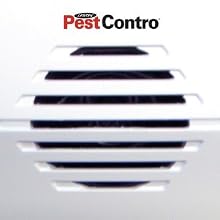 Closeup image of speaker on the front of the cordless ultrasonic pest repeller