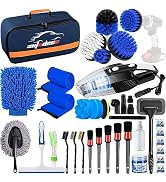 AUTODECO 37Pcs Car Detailing Brush Set, Car Detailing Kit, Auto Detailing Drill Brush Set, Car De...